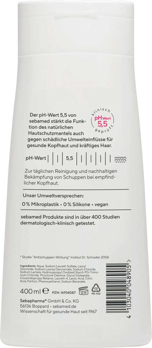 Shampoo Anti-Schuppen Piroctone Olamine, 400 ml