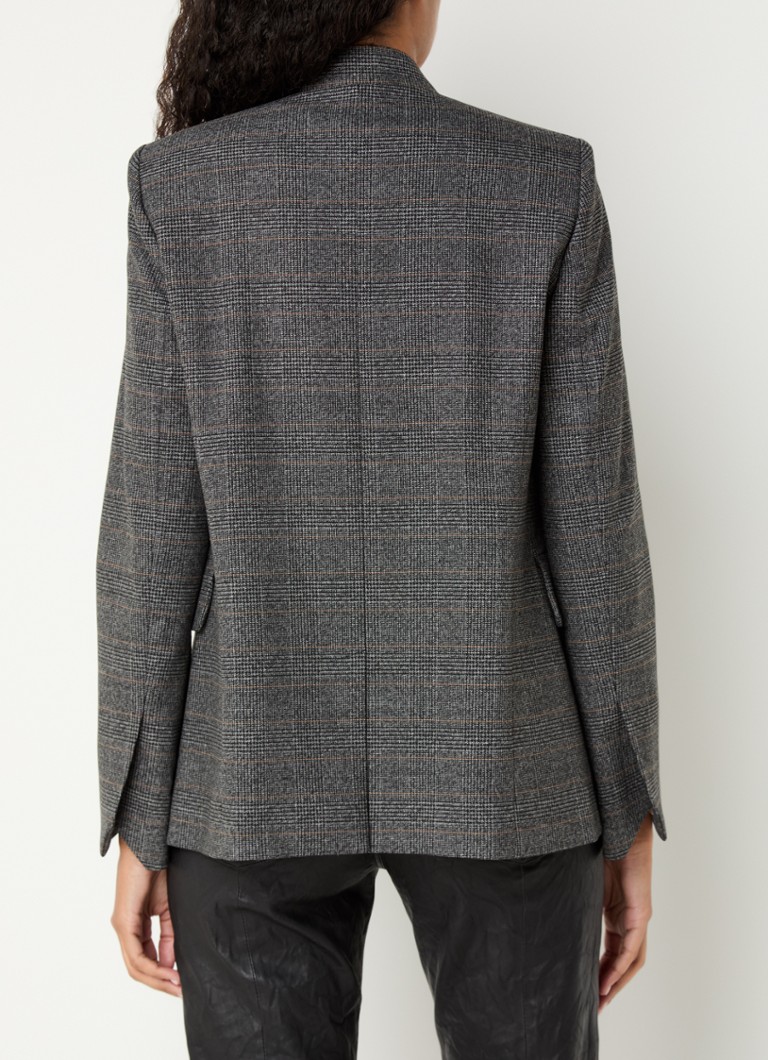 Zadig&Voltaire Very-bleiseri läpällisillä taskuilla ja ruutukuviolla