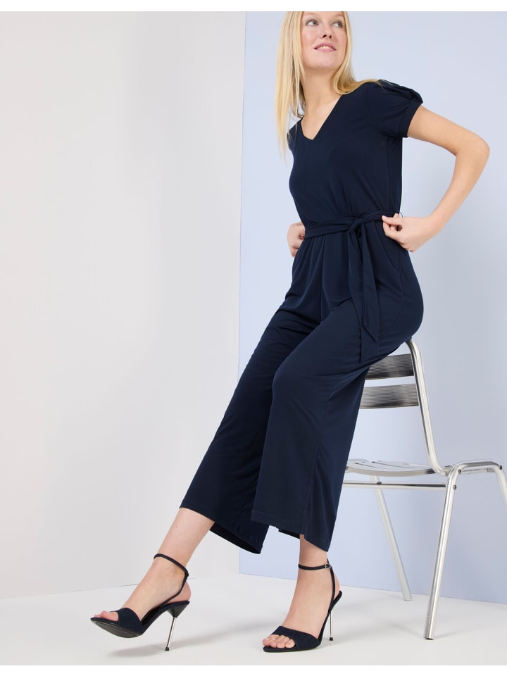 More & More Jerseyjumpsuit in marine günstig kaufen