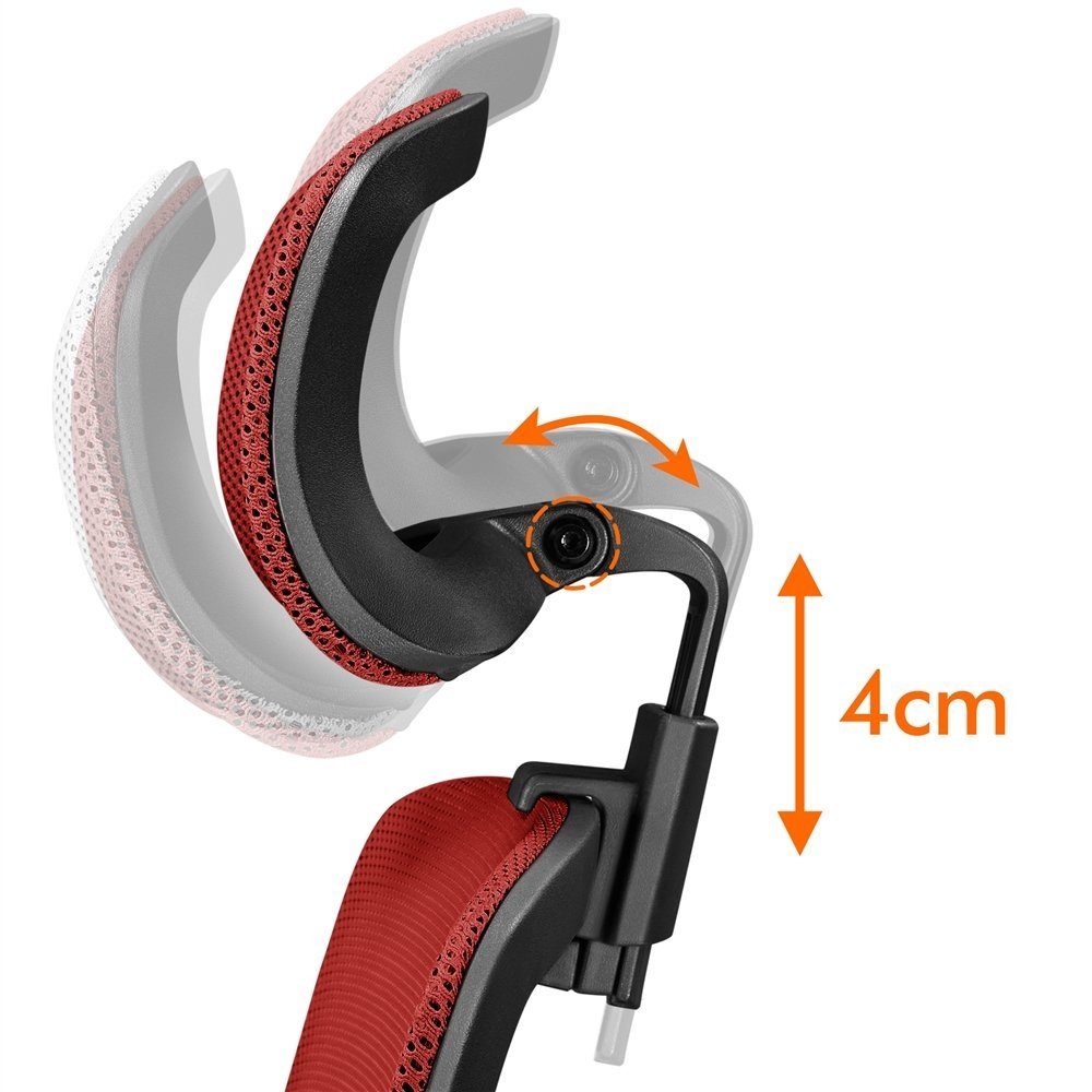 Yaheetech Drehstuhl, Bürostuhl mit Rollen Ergonomischer Schreibtischstuhl