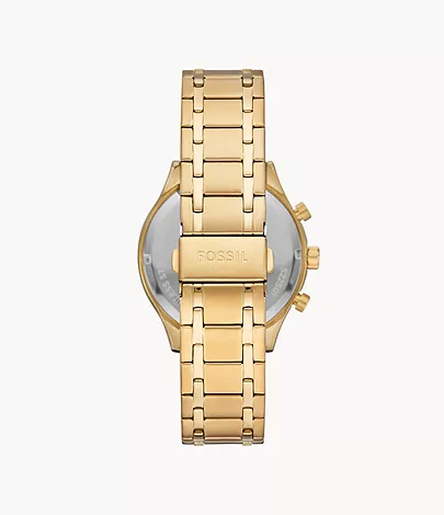 Fossil Outlet Uhr Fenmore Multifunktionswerk Edelstahl goldfarben
