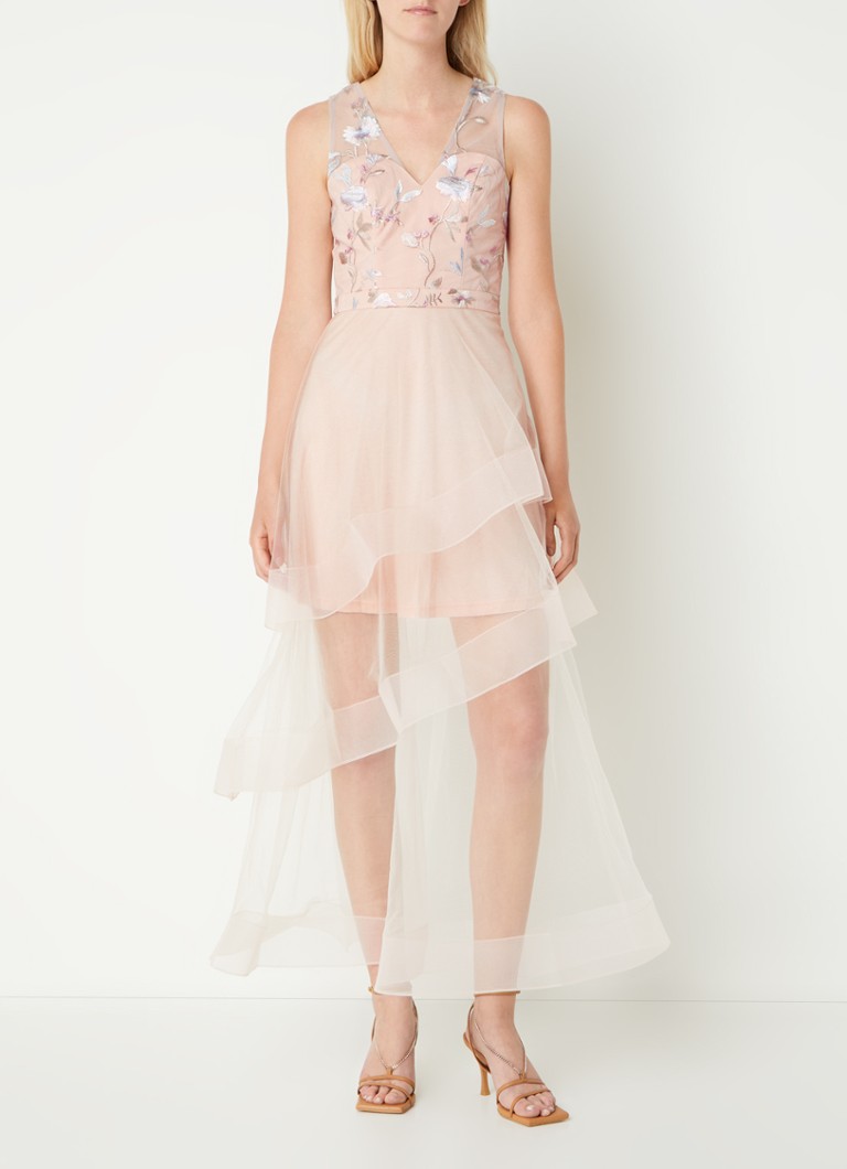 Rochie midi transparentă cu broderie Chi Chi London