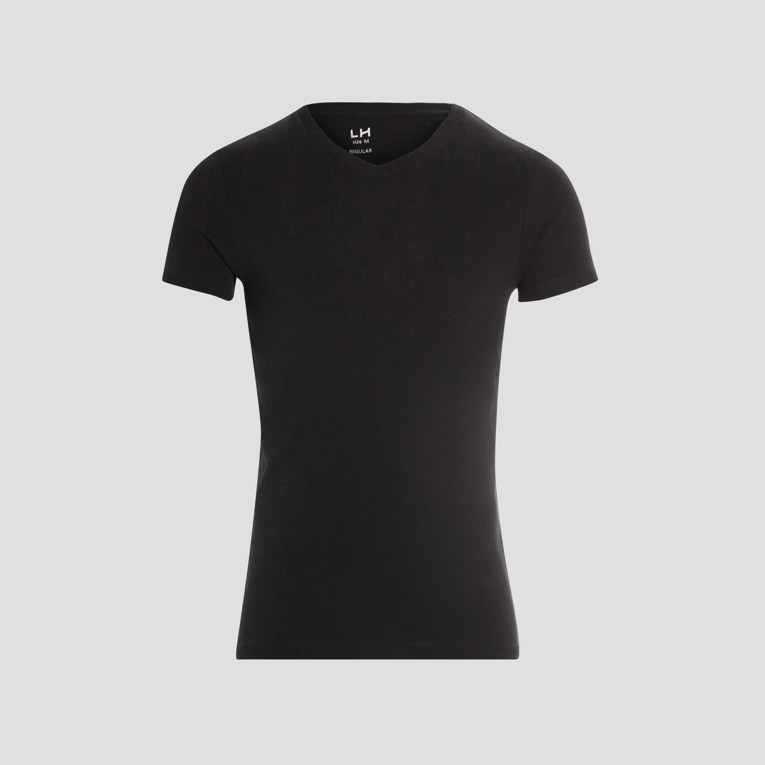T-shirt manches courtes ajusté noir homme | La Halle