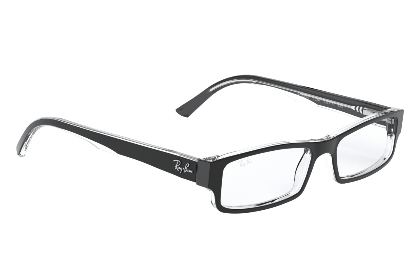RB5246 OPTICS - Negru lucios pe transparent