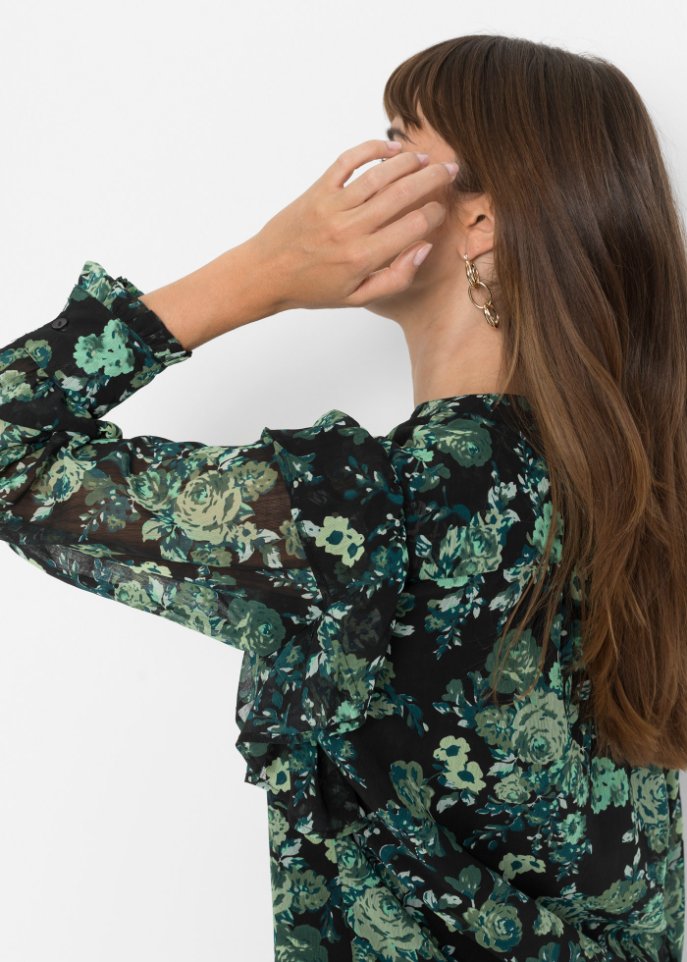 Bluse mit Volants