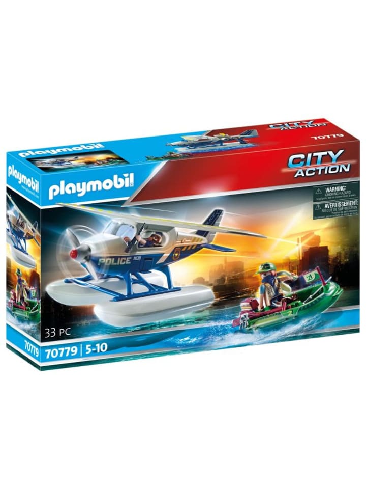 Playmobil Polizei-Wasserflugzeug: Schmuggler-Verfolgung in Mehrfarbig ab 5 Jahre günstig kaufen onesize