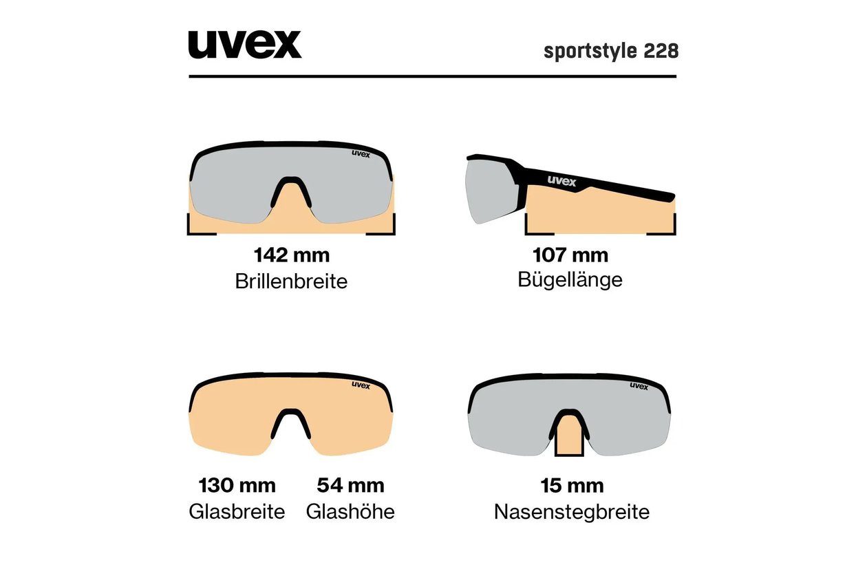 Uvex Sportstyle 228 Sunbee Black Matt / Mir. Yellow