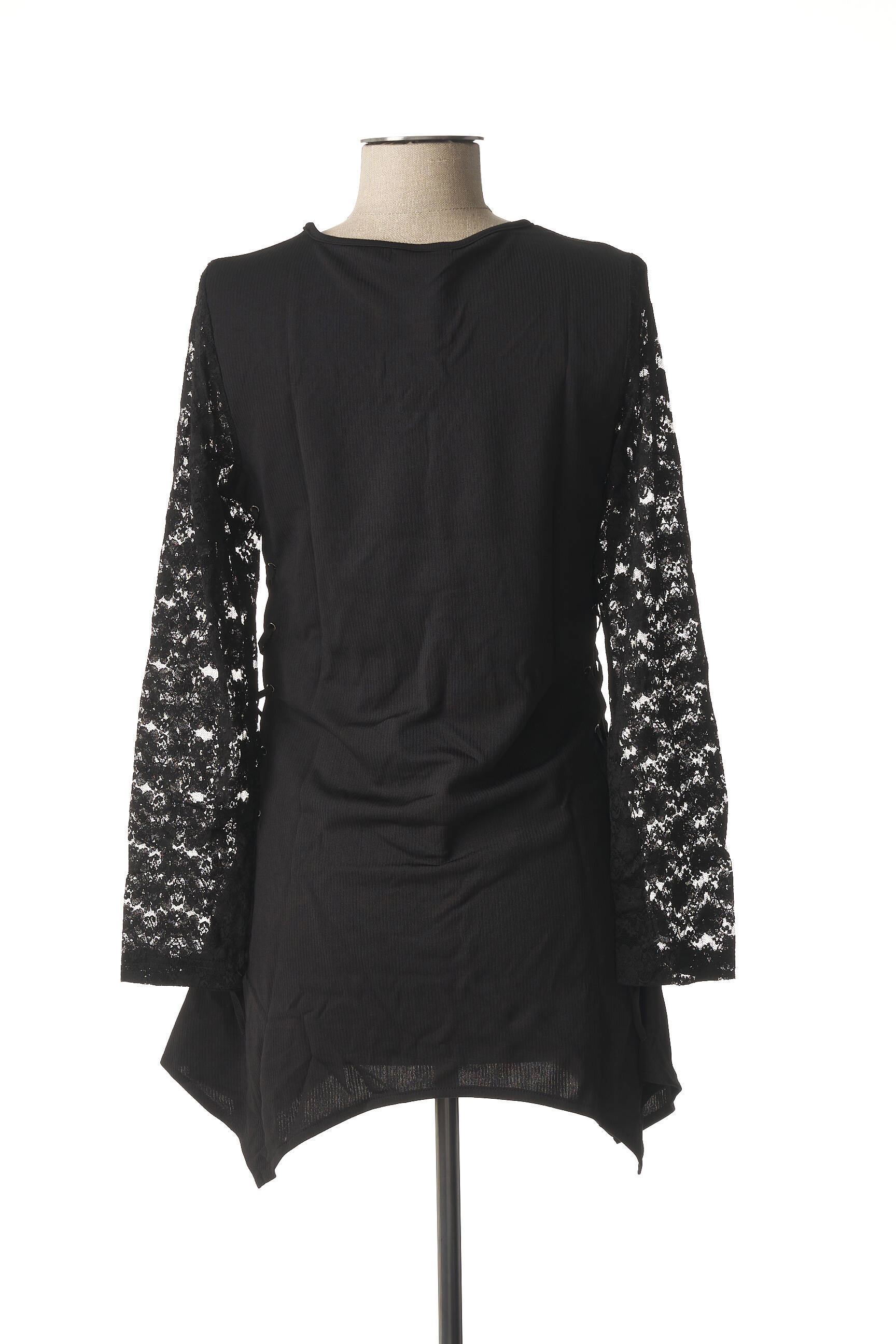 L33 Tuniquemanchelongue Femme couleur noir