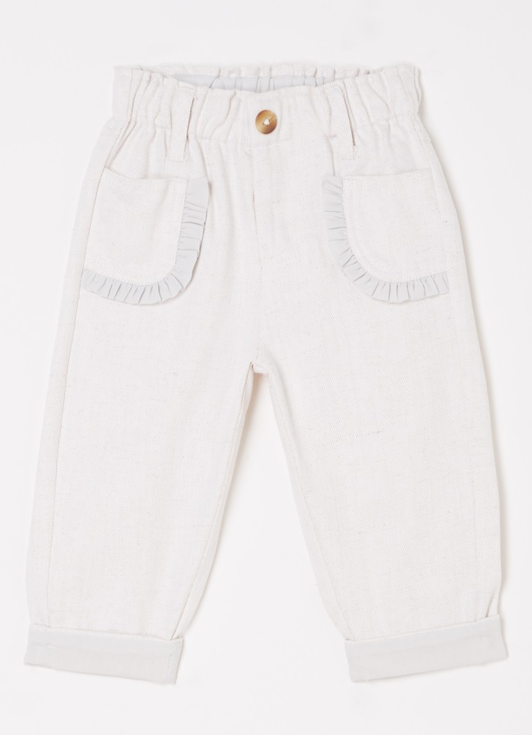 Donsje Amsterdam Josefine Pantaloni conici din amestec de in
