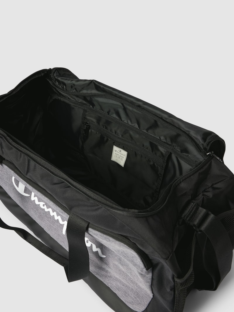 Weekender mit Label-Print in schwarz