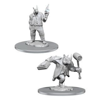 Magic the Gathering Miniaturen unbemalt 2er-Pack Freelance Muscle and Rhox Pummeler
