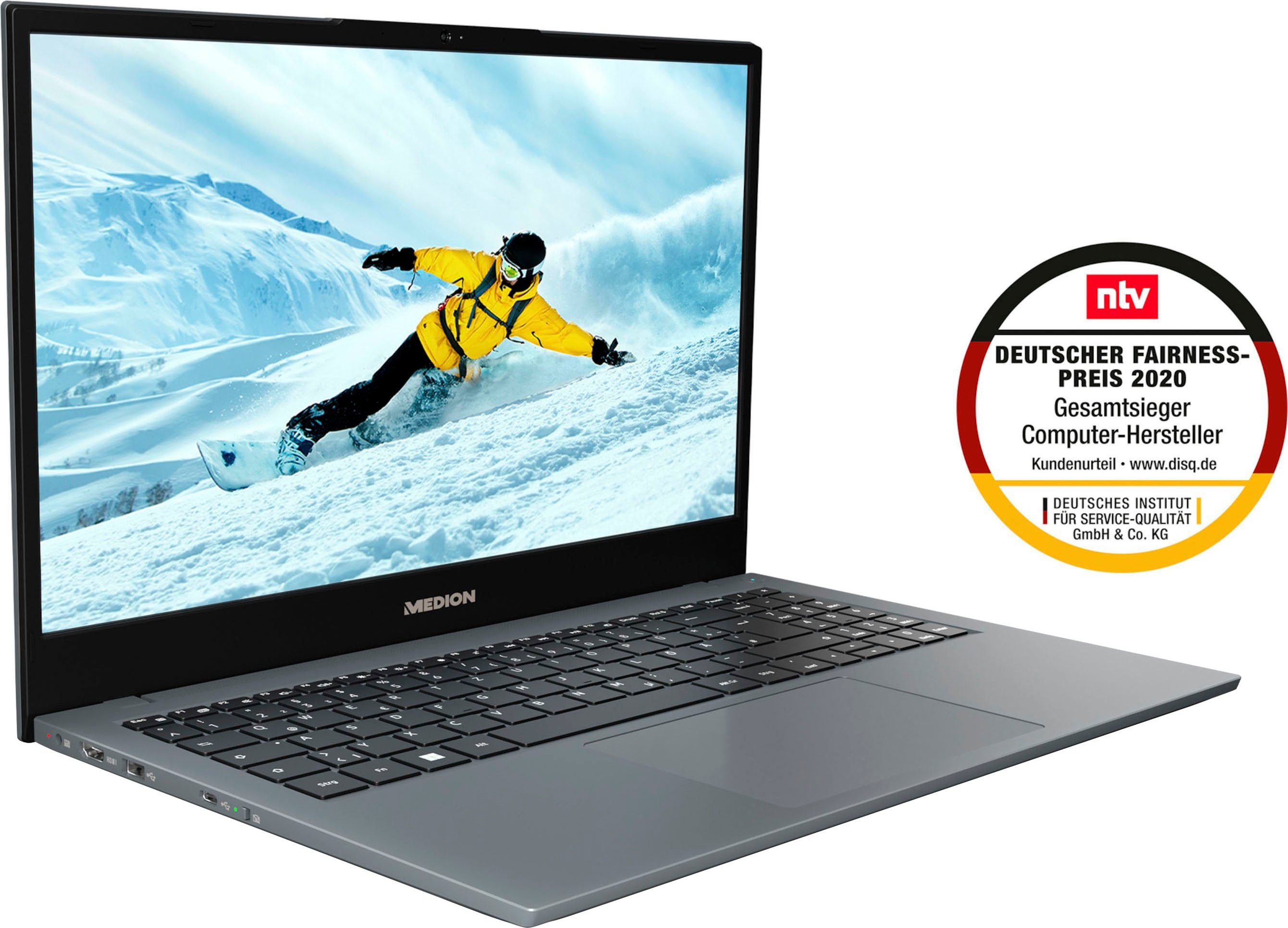 Medion® AKOYA® E15423 Notebook (39,6 cm/15,6 Zoll, Intel Core i5 1155G7, Iris Xe Graphics, 512 GB SSD)