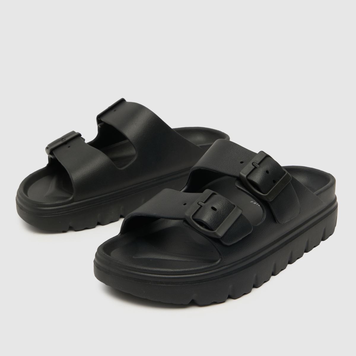 Schuh Tilda dupla pántos talpbetétes szandál fekete színben
