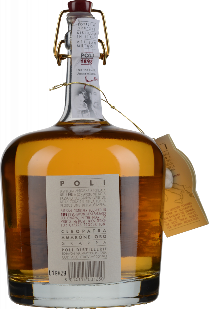 Poli Grappa Cleopatra Amarone d’Oro 0,7 Liter in Tube