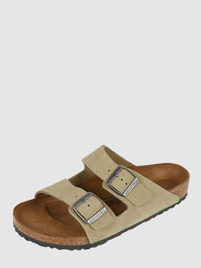 Sandalen aus Nubukleder Modell 'Arizona' in khaki