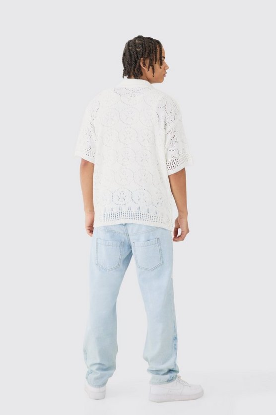 Lockere Jeans mit doppeltem Bund