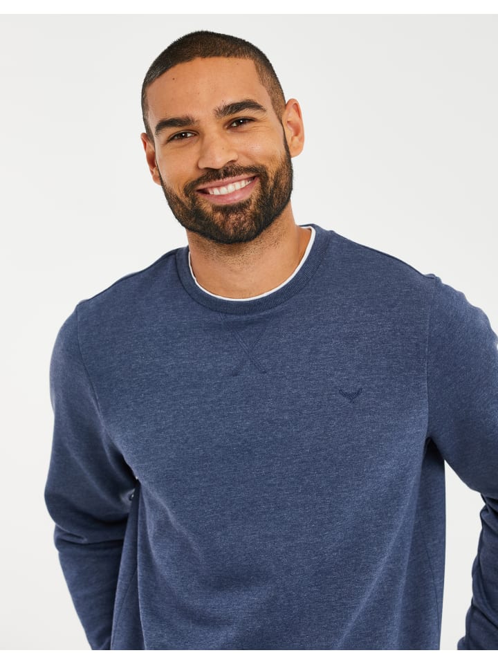 Threadbare Sweatshirt THB Fleece Crew Kisele in Denim Blue günstig kaufen