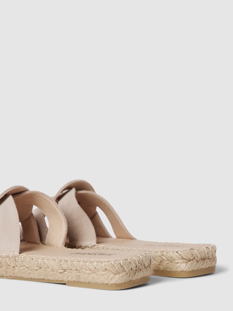 Pantolette in Flecht-Optik in beige