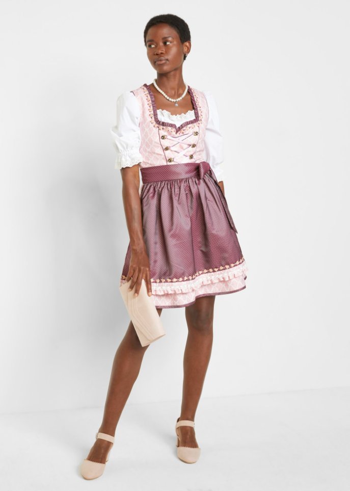 Dirndl mit Schürze, kniefrei (2-tlg. Set)