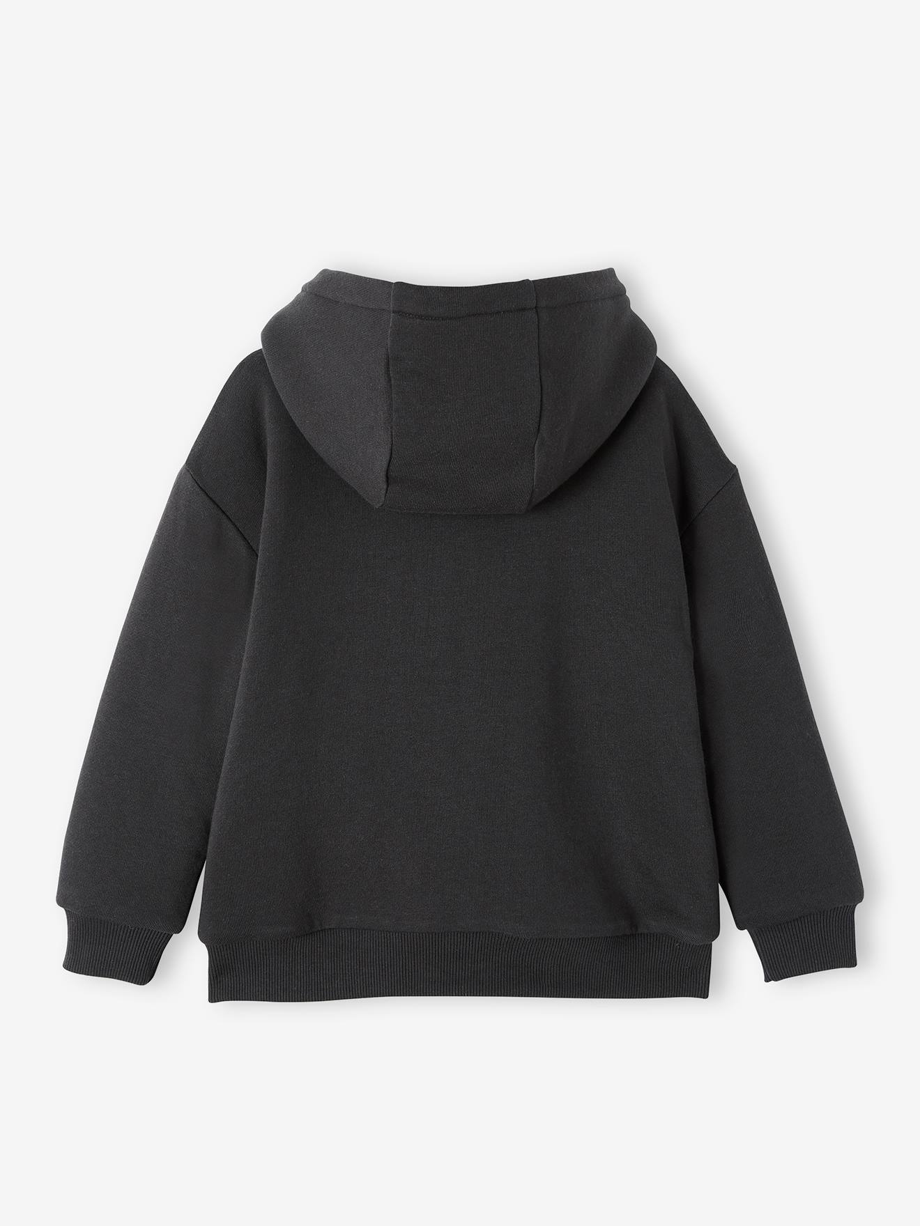 Vertbaudet Jungen Sweatjacke mit Teddyfleece-Futter - anthrazit