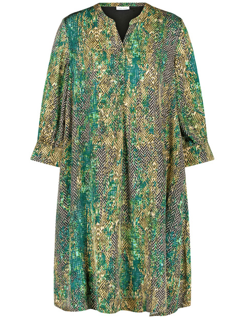 Fließendes Blusenkleid mit Patch Print