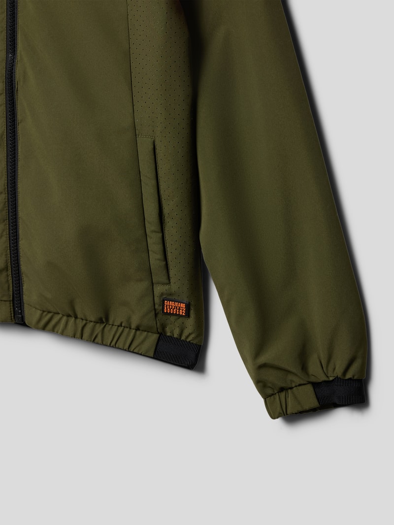 Jacke mit Kapuze Modell 'calvine' in schwarz