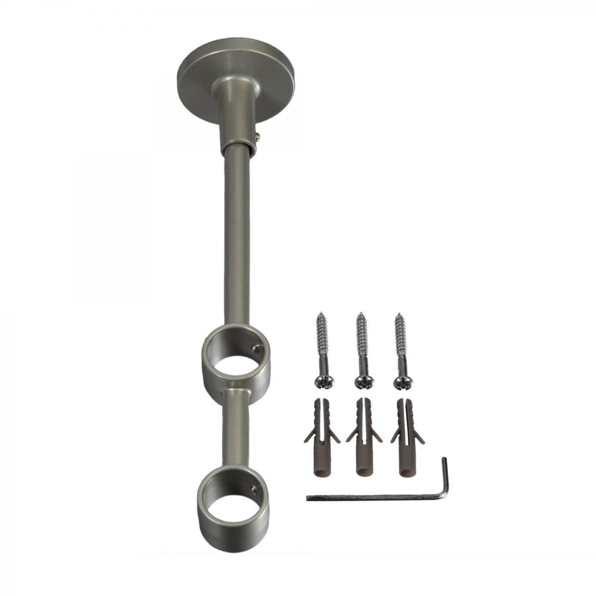 Bella Casa Doppelträger für Gardinenstangen 20 cm ø 20 mm silbermatt 1 Stück