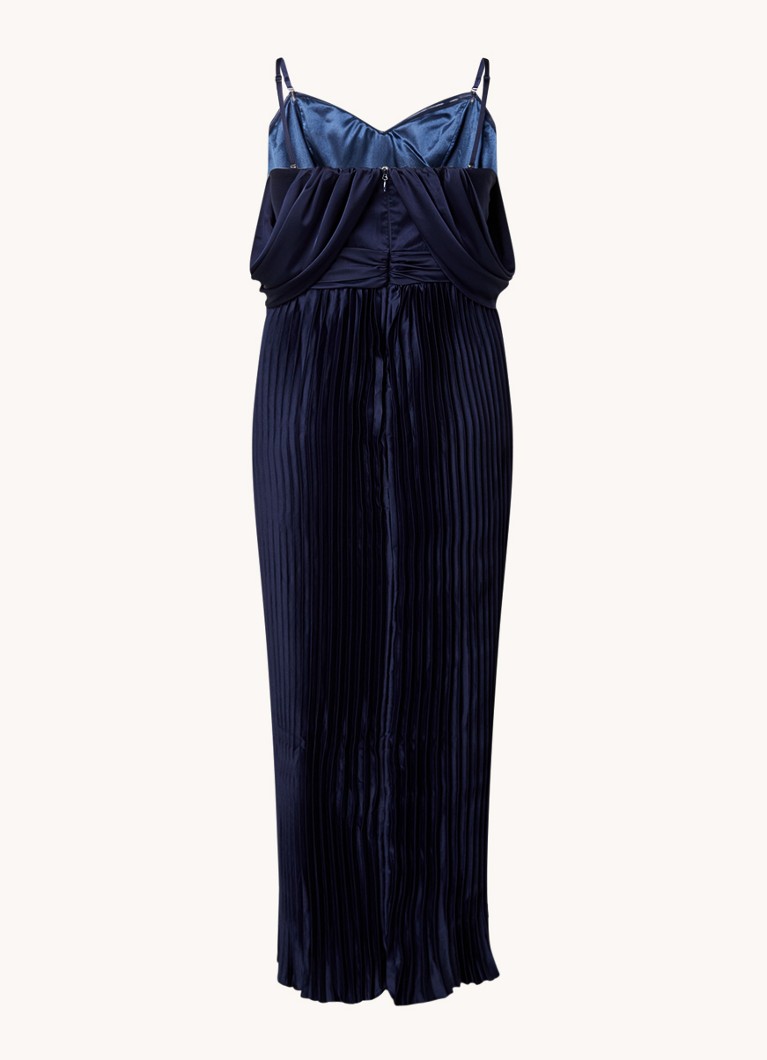 Rochie maxi plisată fără bretele Calie de la Chi Chi London