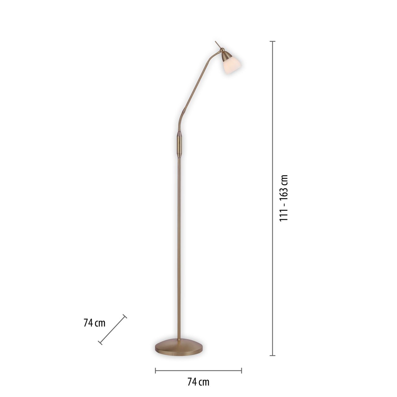 Paul Neuhaus LED Stehleuchte PINO, 1xG9/2,60Watt, 3000 Kelvin, IP20, Altmessing