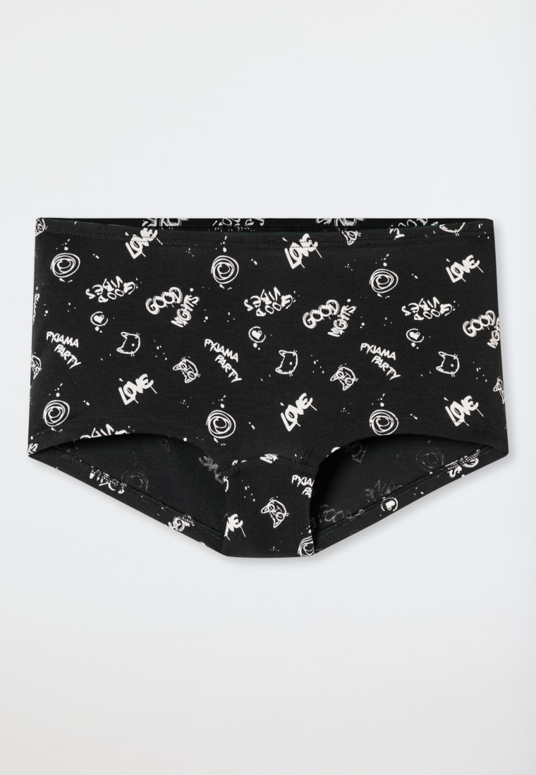 Shorts 3er-Pack Organic Cotton schwarz bedruckt - 95/5