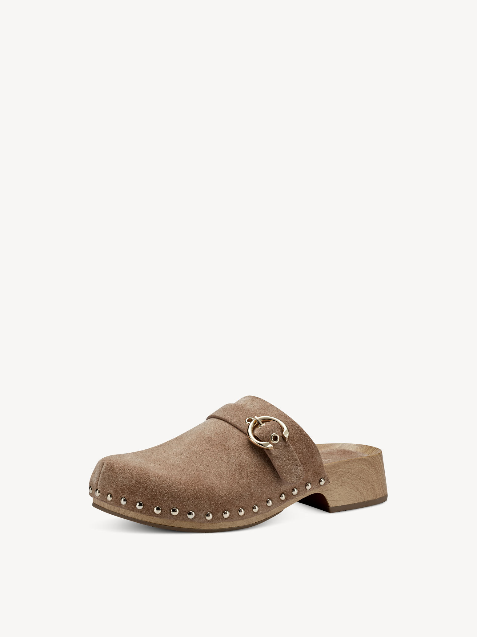 Sandale à talon en cuir - marron