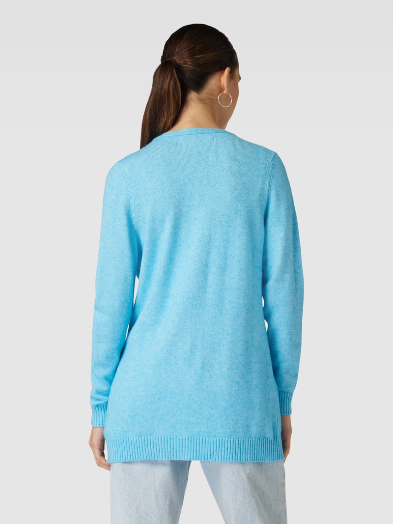 Cardigan mit aufgesetzten Taschen Modell 'LESLY' in aqua melange