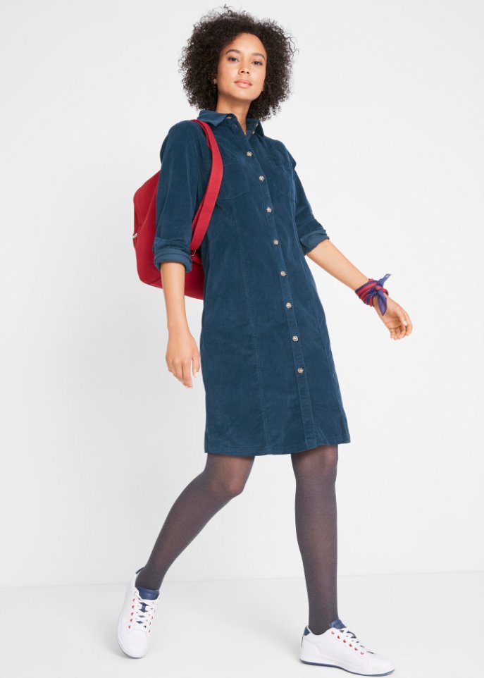 Cord-Stretch-Kleid