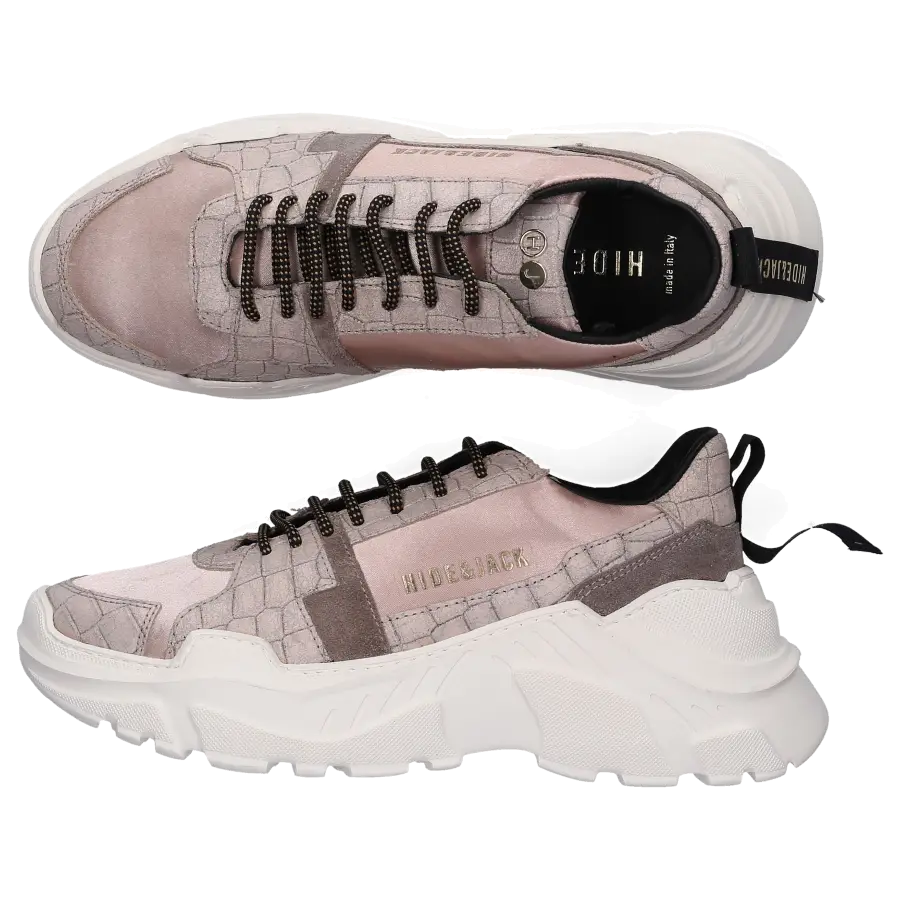 Hide & Jack - Sneaker low SPEEDBUMP Kalbsleder Logo beige - beige