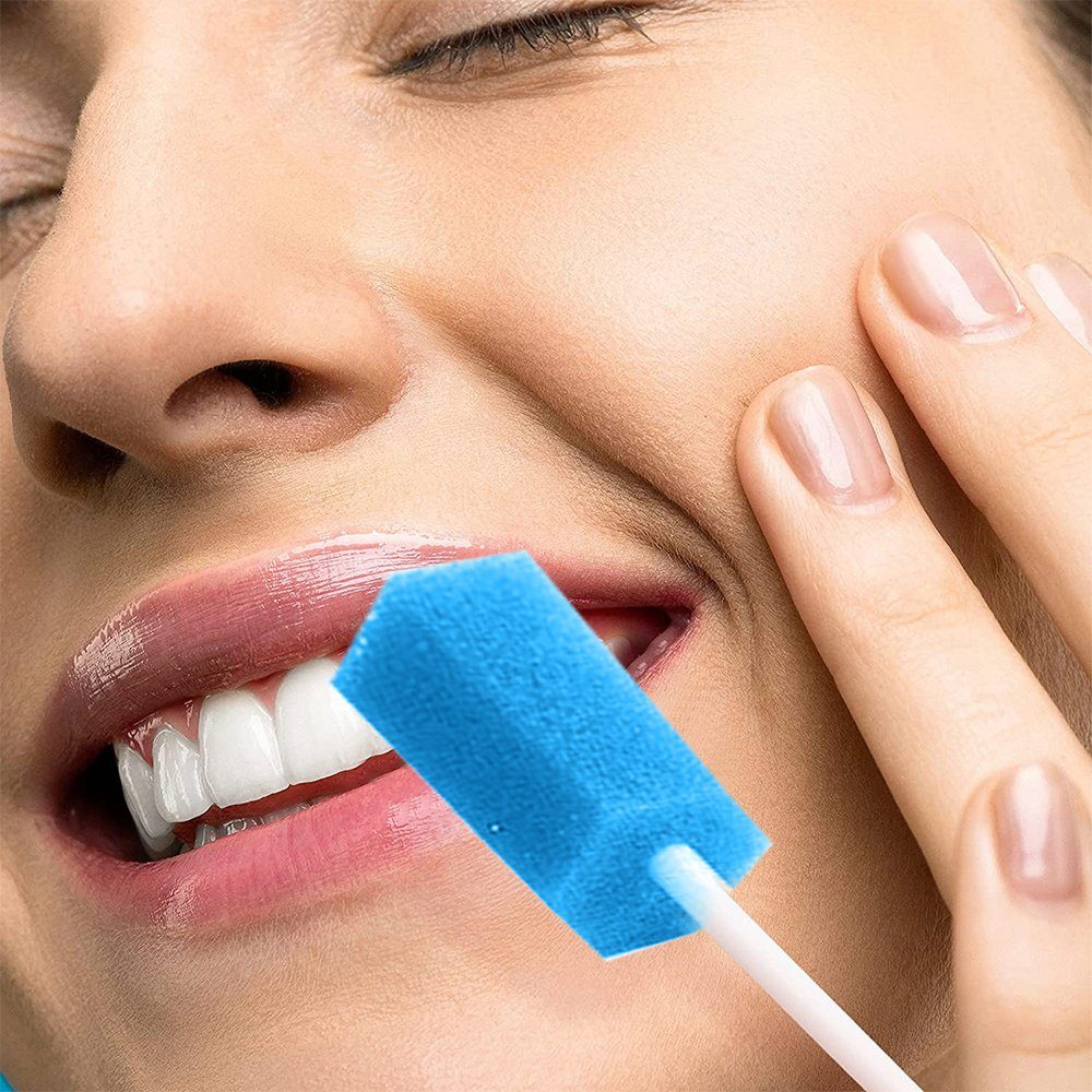 Einemgeld Mundpflegecenter Mundschwämme Dental Tupfer 100 stücke Einweg Mundpflege Schwamm Tupfer