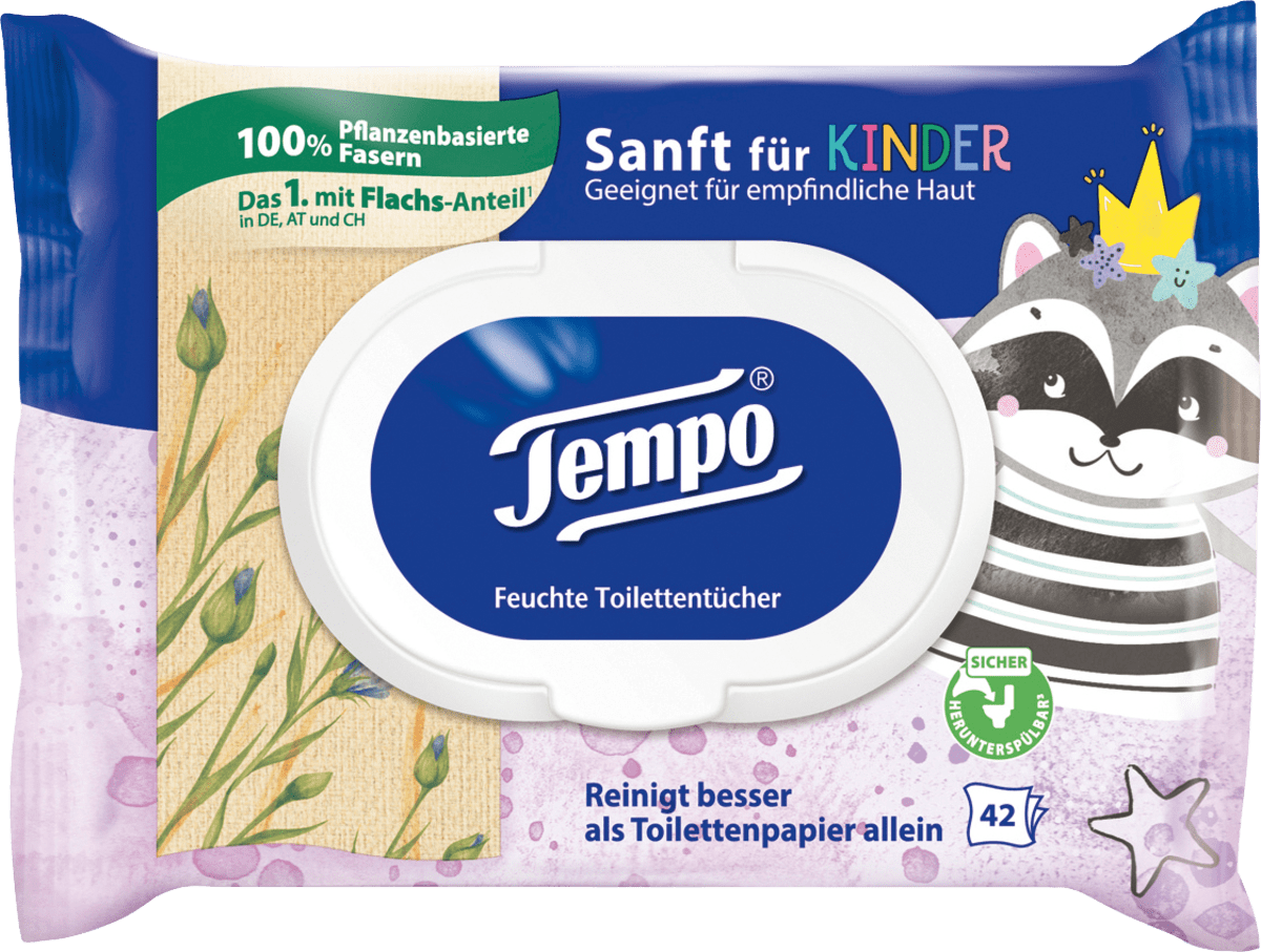 Feuchtes Toilettentücher Sanft für Kinder, 42 St