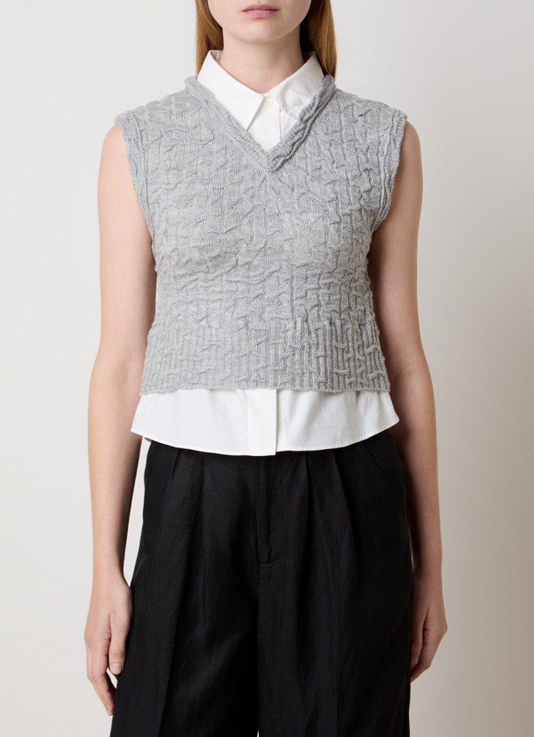 Acne Studios Chunky knit top with collar