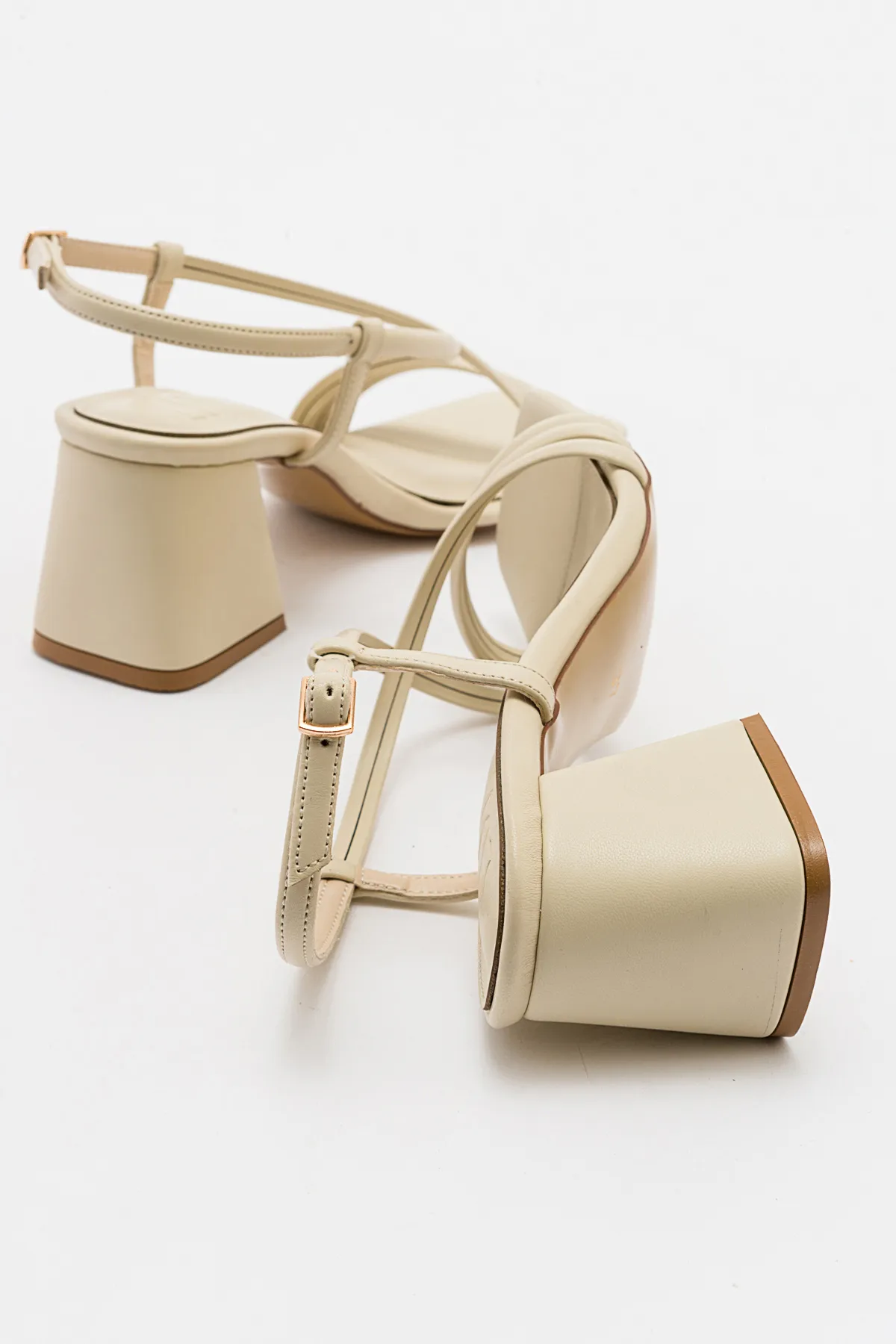 LuviShoes  Daisy Beige Skin Damen-High-Heels-Schuhe