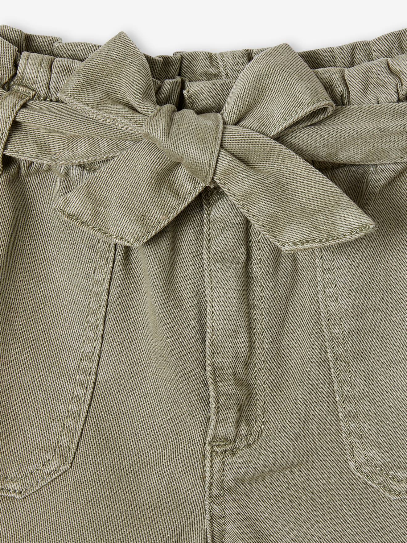 Vertbaudet Mädchen Paperbag-Shorts - khaki
