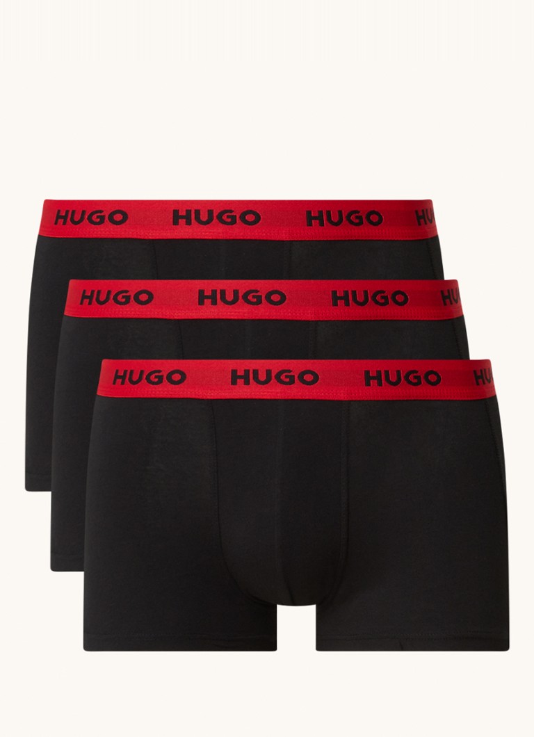 Lot de 3 boxers HUGO BOSS avec ceinture logotée