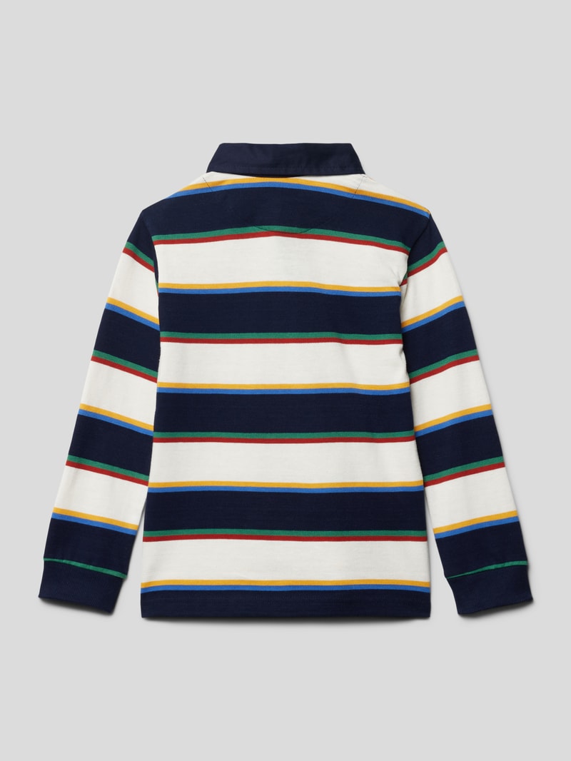 Poloshirt mit Streifenmuster in ecru