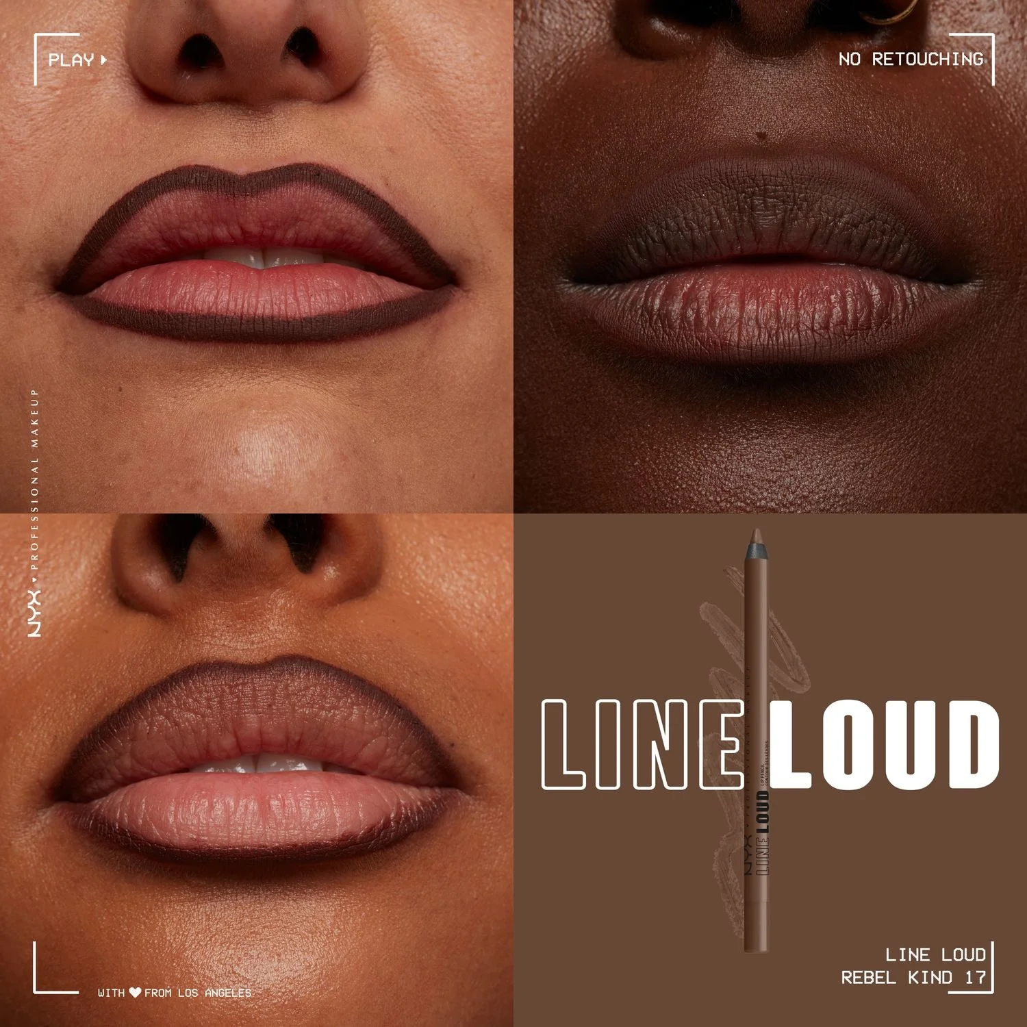 Lápis de Contorno Labial Lip Line Loud - Lápis para Lábios