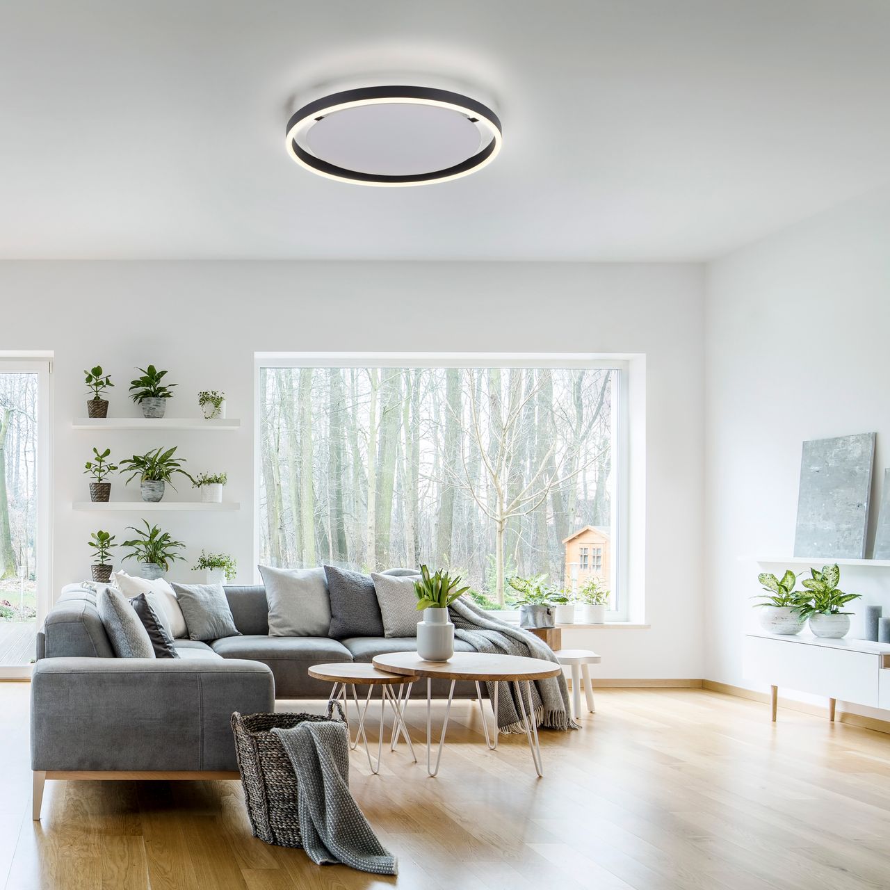 JUST LIGHT JUST LIGHT. LED Deckenleuchte RITUS, rund, 3-Stufen Dimmer, 3000Kelvin,  Innenleuchte, IP20