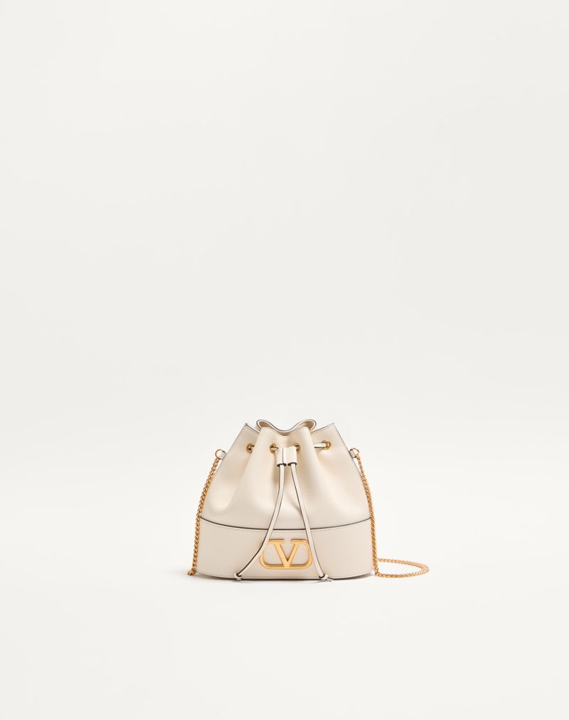 VLogo Signature Mini Nappa Bucket Bag