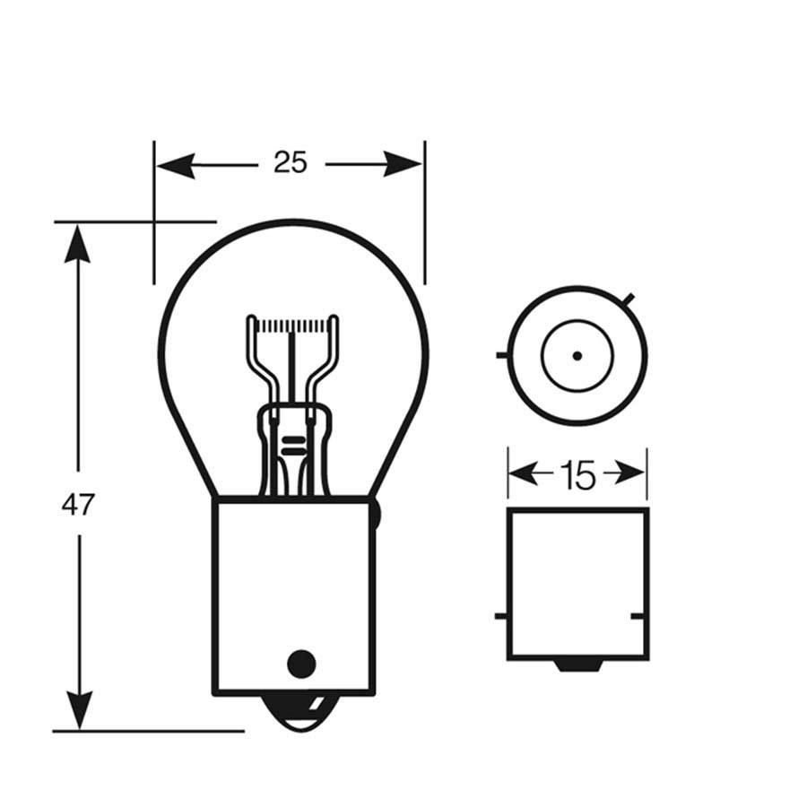Scheinwerferlampe fürs Motorrad, BAU15S, 10W, 12V, von Ring, 1 Stück - ATU