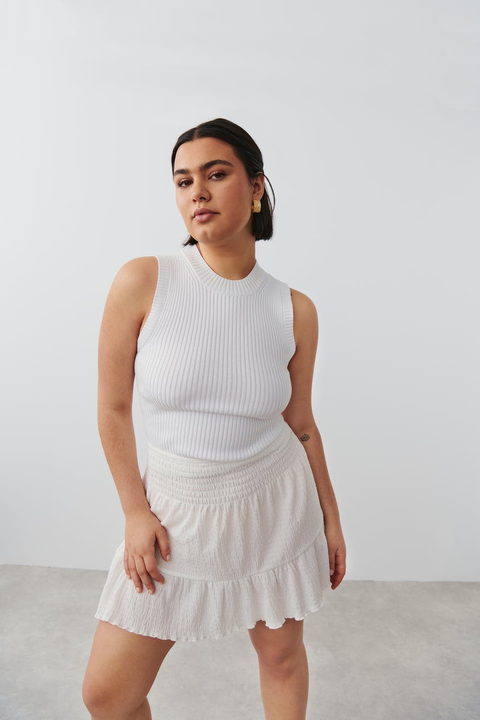 Short smock skirt
