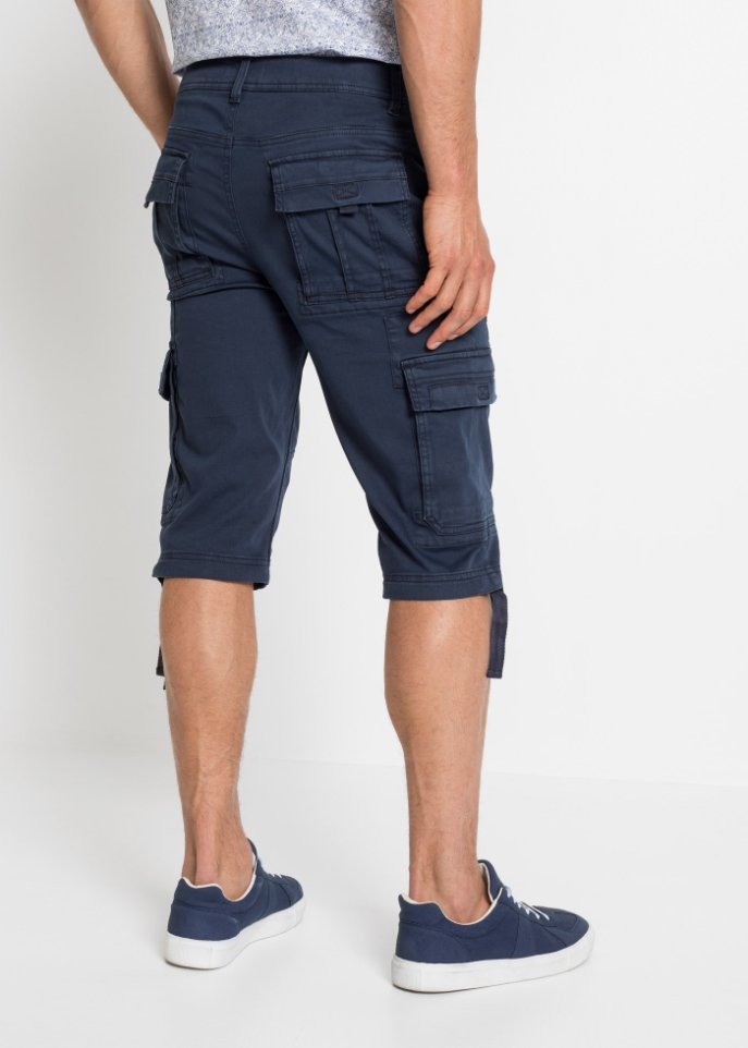 Long-Bermuda mit Cargotaschen, Regular Fit
