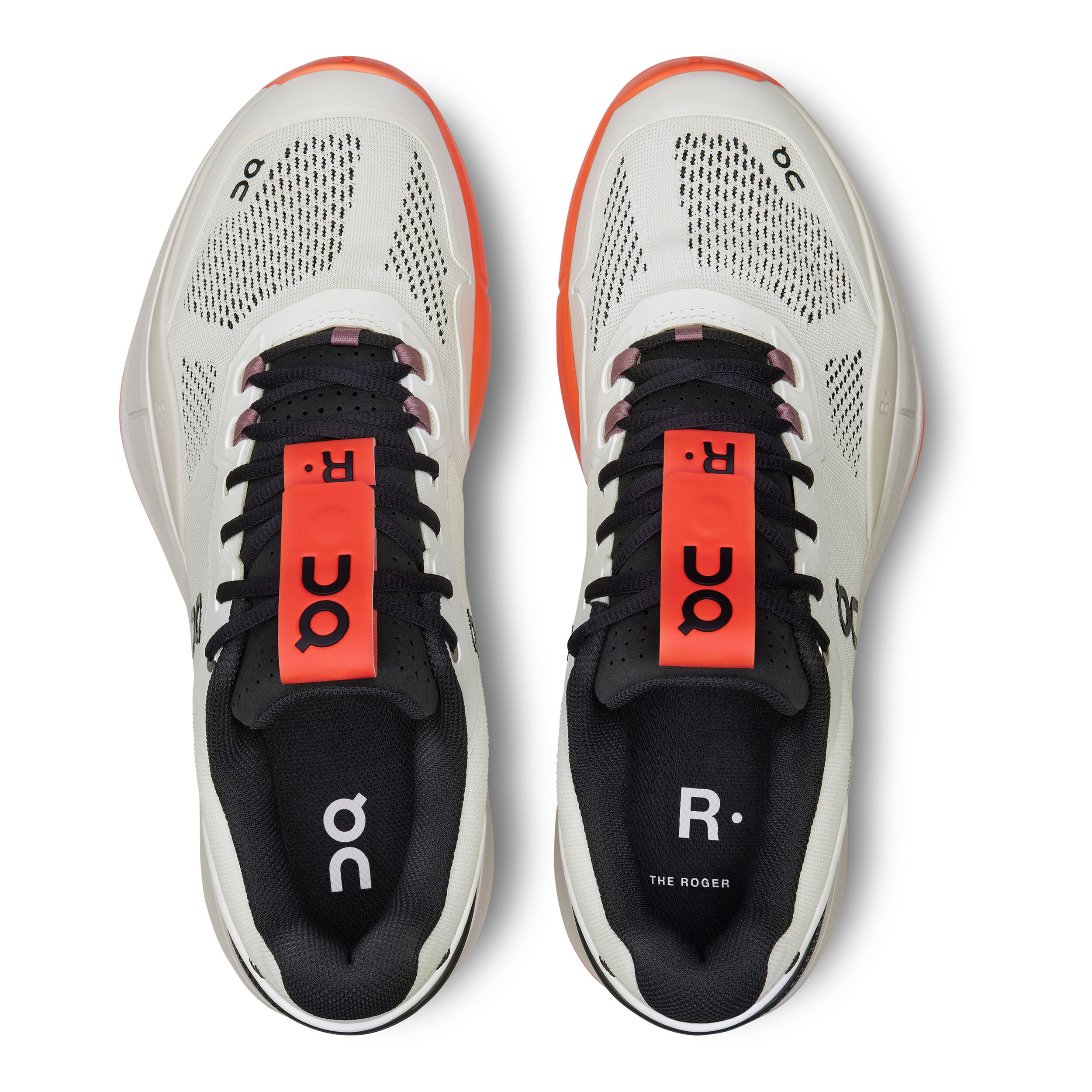 The Roger Pro Sandplatzschuh Herren - Weiß, Orange