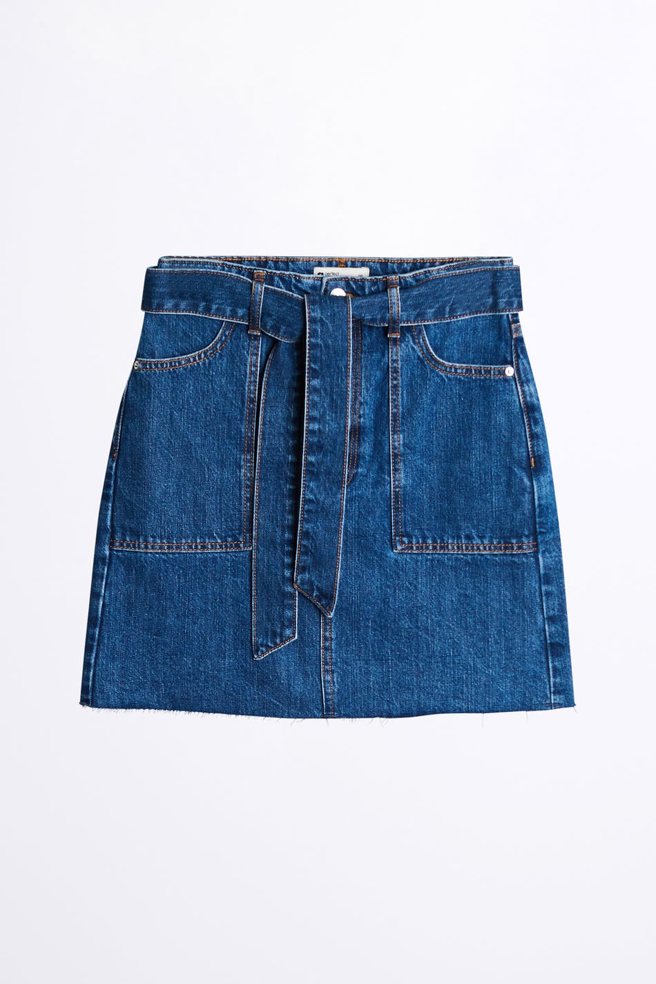 Utility denim skirt