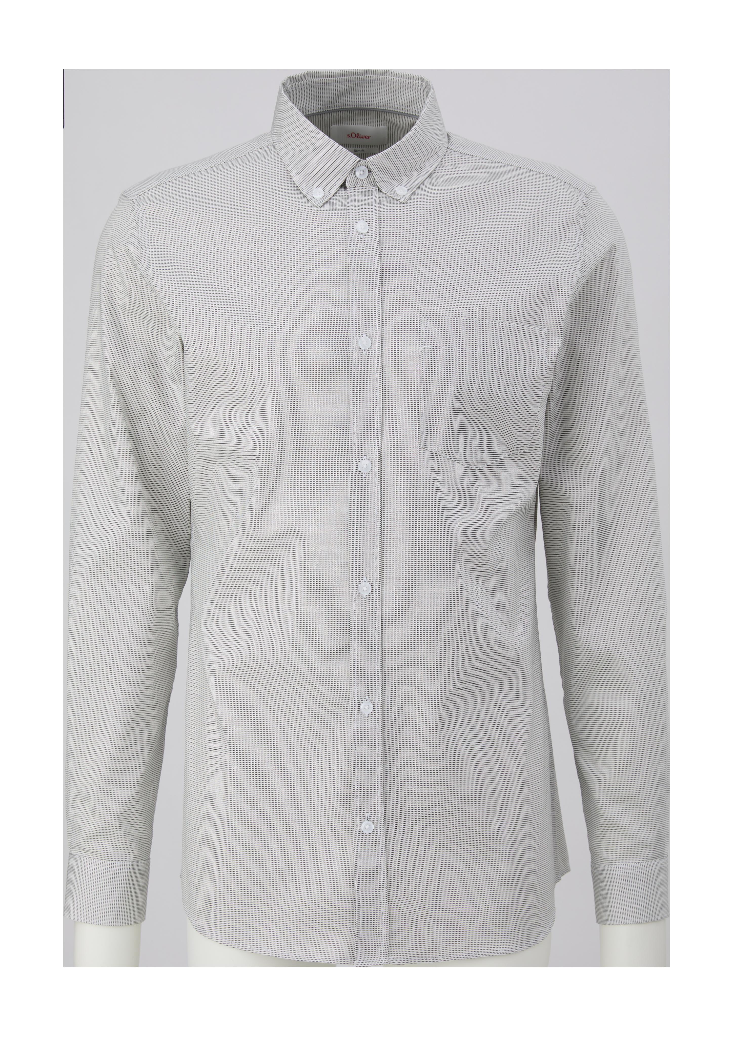 Slim: Hemd mit Minimalmuster  2127460-02K2